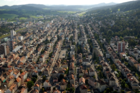 Vue aérienne de La Chaux-de-Fonds © Villes de La Chaux-de-Fonds et du Locle, Aline Henchoz