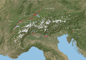 Um die Alpen sind rund 1000 Pfahlbaufundstellen bekannt © Palafittes