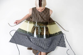 Vera Roggli: Johanna in striped dress, from BA collection © Louise Te Poele
