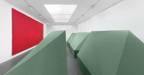 Olivier Mosset – BRMC, Installation view, 2011, Galerie Andrea Caratsch Zürich, Photo: Stefan Altenbruger