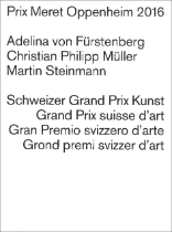 Prix Meret Oppenheim 2016, Grand Prix suisse d’art