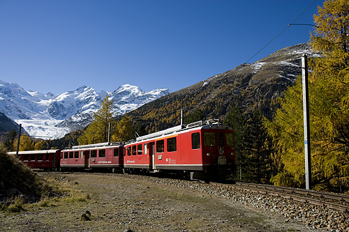 Chemins de fer rhétiques, voie ferrée de la Bernina