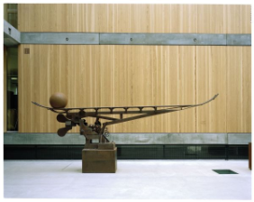 Bernhard Luginbühl, Kleiner schwerer Stubenatlas, 1973, sculpture de fer, DETEC, Ittigen © Photographie OFC / Joël Tettamanti