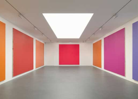 Olivier Mosset, Ten Monochromes, Installation view, 2007, Galerie Caratsch, Zürich, Photo: Stefan Altenbruger